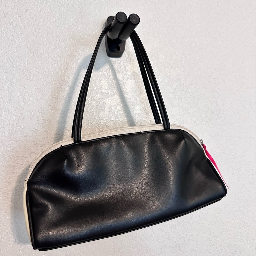 Victoria’s Secret Y2K Mini Handbag – Black w/ Pink Interior